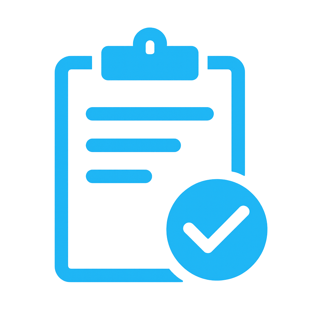 Clipboard with checklist - Routine process serving